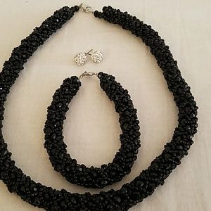 Black handmade beads